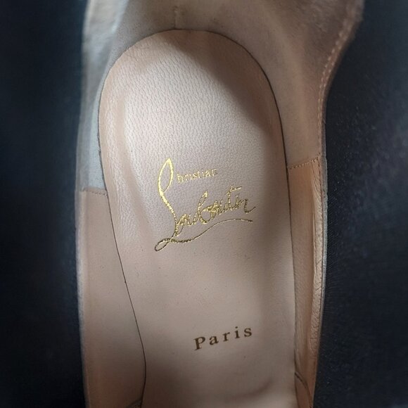 Christian Louboutin Black Marchacroche Lug Heel Chelsea Boot - Picture 4 of 13